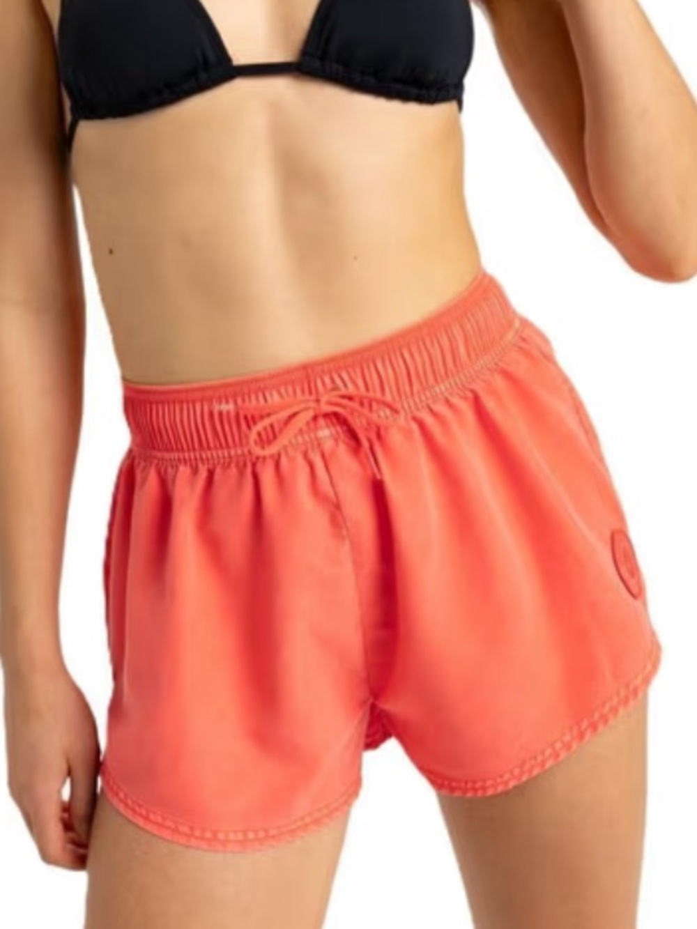 Roxy No Bad Waves Boardshorts Coral Orange Small Surf Beach Swim Athleisure